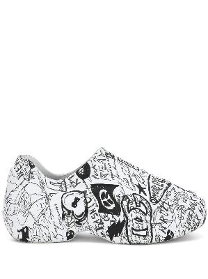 Dolce & Gabbana - White Toy Graffiti Print Sneakers