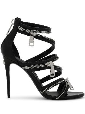 Dolce & Gabbana - Black 105 Zip-Around Leather Sandals