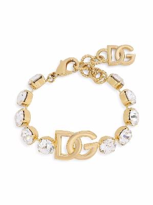 Dolce & Gabbana - Gold-Tone DG Crystal Bracelet