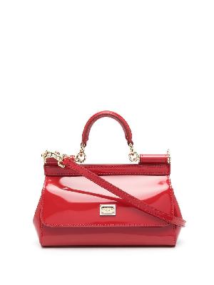 Dolce & Gabbana - Red Sicily Leather Mini Top Handle Bag