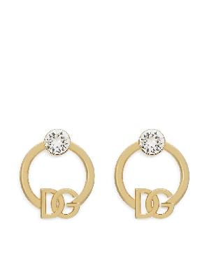 Dolce & Gabbana - Gold-Tone Logo Hoop Earrings