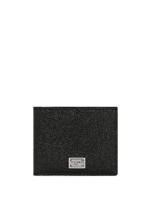 Dolce & Gabbana - Black Logo Plaque Bifold Leather Wallet