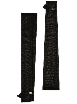 Dolce & Gabbana - Black Long Tulle Gloves