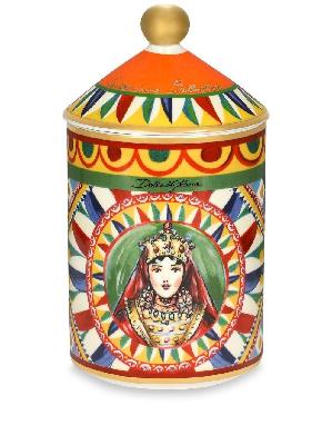 Dolce & Gabbana - Red Caretto Print Porcelain Candle
