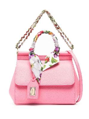 Dolce & Gabbana - Pink Small Sicily Scarf Cross Body Bag