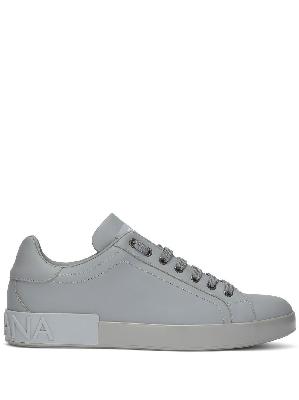 Dolce & Gabbana - Grey Portofino Leather Sneakers