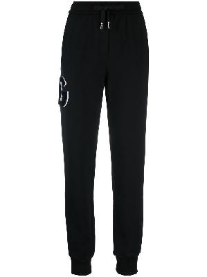Dolce & Gabbana - Black Embroidered Logo Cotton Track Pants