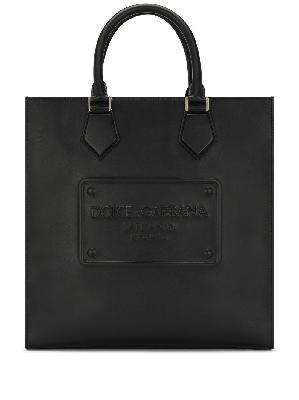Dolce & Gabbana - Black Raised DG Logo Tote Bag