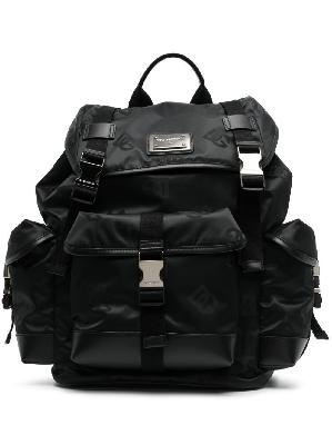 Dolce & Gabbana - Logo-Plaque Foldover-Top Backpack