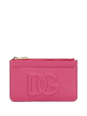 Dolce & Gabbana - Pink Embossed Logo Card Holder