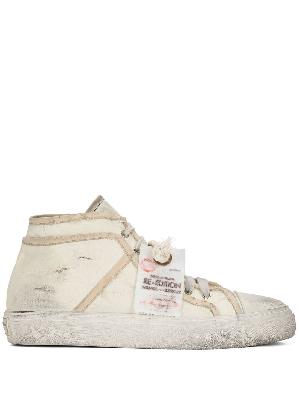 Dolce & Gabbana - Neutral High-Top Lace-Up Trainers