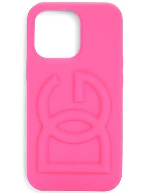 Dolce & Gabbana - Pink Logo Embossed IPhone 14 Case