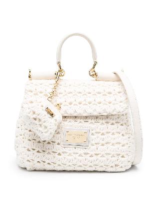 Dolce & Gabbana - White Sicily Crochet Tote Bag