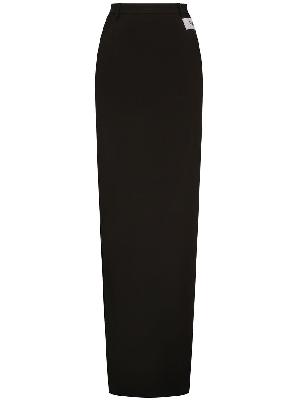 Dolce & Gabbana - Black Side-Slit Maxi Skirt