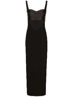 Dolce & Gabbana - Black Kim Contrasting Panel Fitted Dress