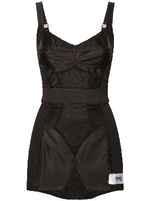 Dolce & Gabbana - Black Panelled Mini Dress