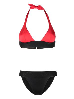 Dolce & Gabbana - Black And Red Halterneck Bikini
