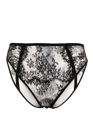 Dolce & Gabbana - X Kim Kardashian Black Floral Lace Briefs