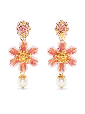 Dolce & Gabbana - Flower Pearl Drop Clip-On Earrings