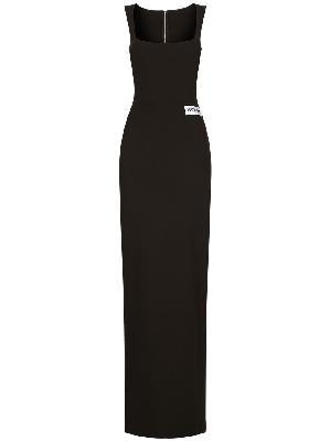 Dolce & Gabbana - Black Kim Number Patch Floor Length Dress