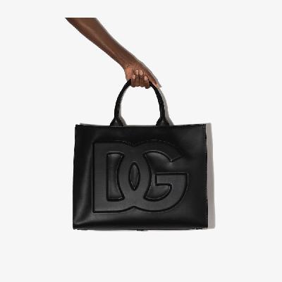 Dolce & Gabbana - Black Beatrice Large Leather Tote Bag