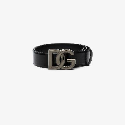Dolce & Gabbana - Black Logo Leather Belt