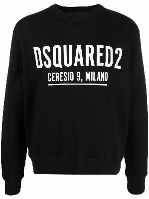 Dsquared2 - Black Logo Print Cotton Sweatshirt
