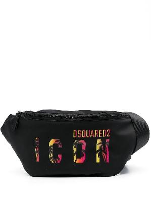 Dsquared2 - Black Logo Print Belt Bag