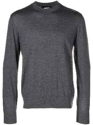 Dsquared2 - Grey Logo Embroidery Wool Sweater
