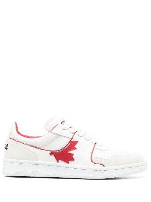 Dsquared2 - White Maple Leaf Leather Sneakers