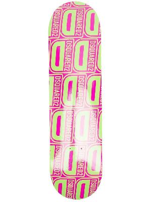 Dsquared2 - Green Logo Print Skateboard Deck