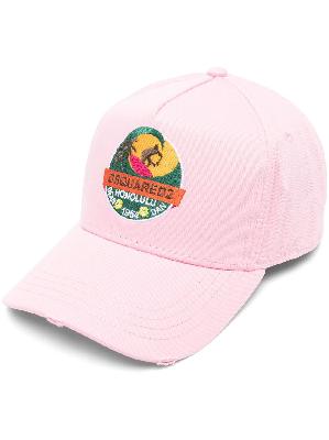 Dsquared2 - Pink Wave Logo Patch Baseball Cap