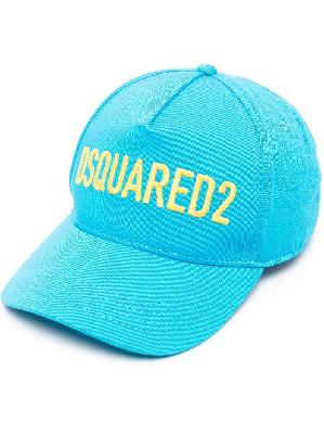 Dsquared2 - Blue Logo Embroidered Cotton Cap