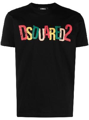 Dsquared2 - Black Logo Print Cotton T-Shirt