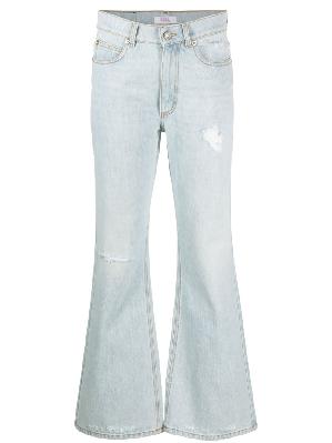 ERL - Blue Distressed Wide-Leg Jeans