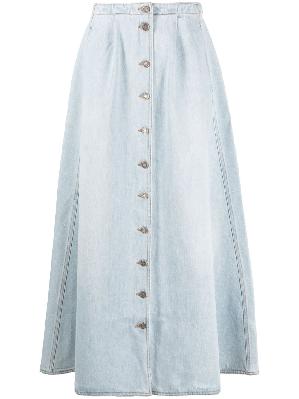 ERL - Blue A-Line Denim Skirt