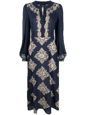 ETRO - Blue Embroidered Design Dress