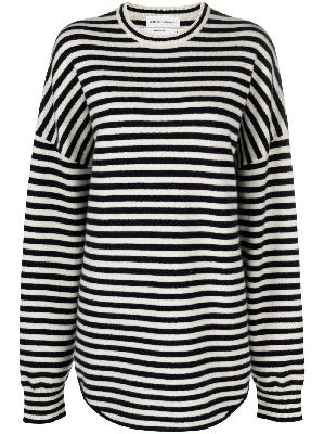 Extreme Cashmere - Blue N°53 Crew Hop Striped Cashmere Sweater