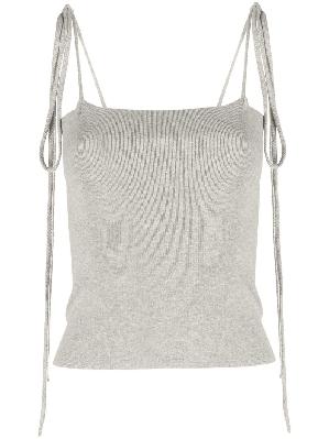 Extreme Cashmere - Grey N°276 Love Ribbed-Knit Top