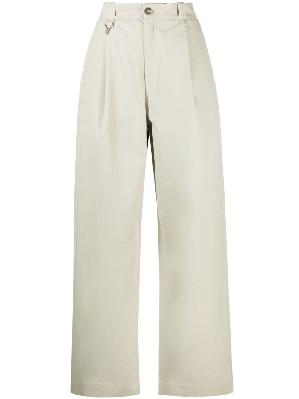 Eytys - Neutral Wide-Leg Low-Rise Trousers