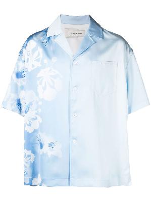 Feng Chen Wang - Blue Gradient Floral Print Shirt