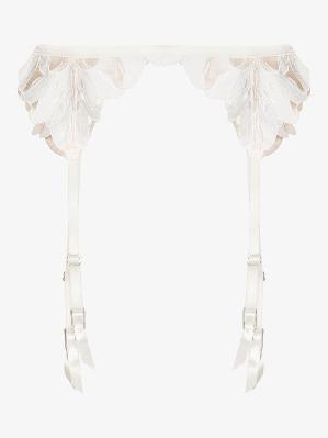 Fleur Du Mal - Lily Embroidered Garter Belt