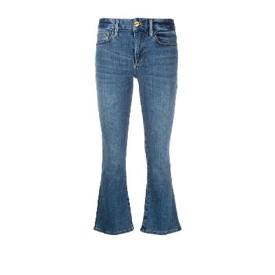 FRAME - Blue Low-Rise Kick-Flare Jeans