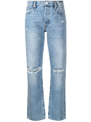 FRAME - Blue Le Slouch Ripped Jeans