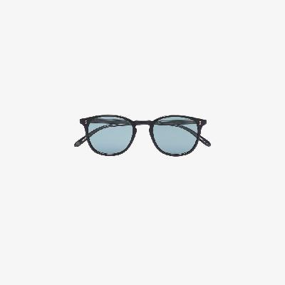 Garrett Leight - Black Kinney Round Frame Sunglasses