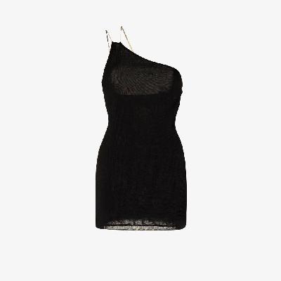 GAUGE81 - Black Sefrou One-Shoulder Mini Dress