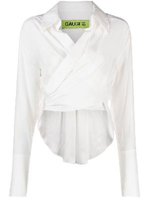 GAUGE81 - White Sabinas Silk Wrap Shirt