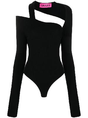 GAUGE81 - Black Cut-Out Cashmere Bodysuit