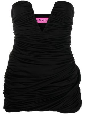 GAUGE81 - Black Talsi Ruched Mini Dress