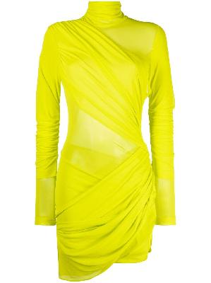 GAUGE81 - Yellow Ula Draped Minidress